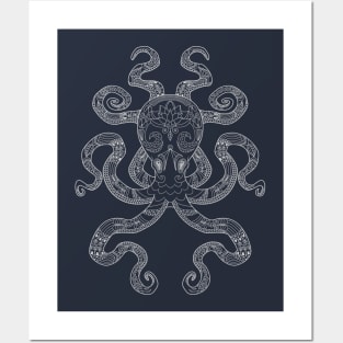 Color Me Octopus - Light Grey Posters and Art